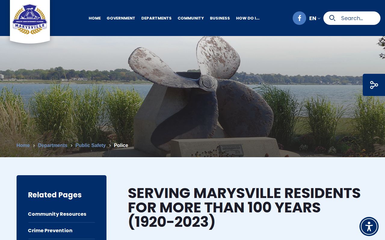 Marysville Public Safety official police records source for Marysville arrest information